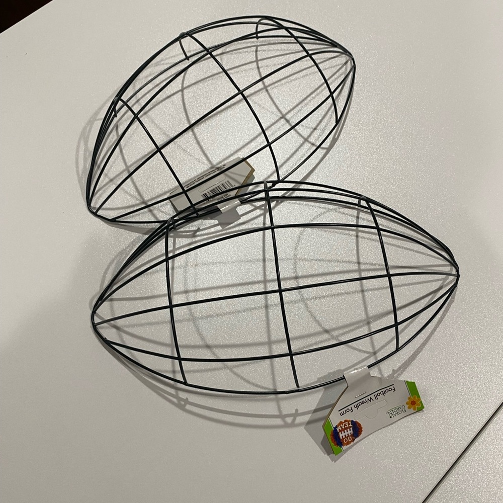 Wire wreath football frame